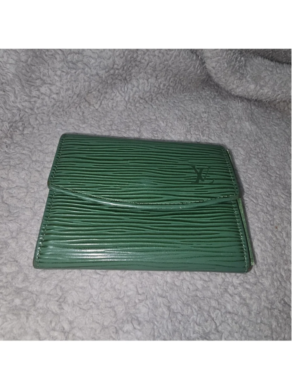 Louis Vuitton Vintage Epi Leather Green Coin Purse Wallet Authentic LV